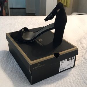 Black one strap heels